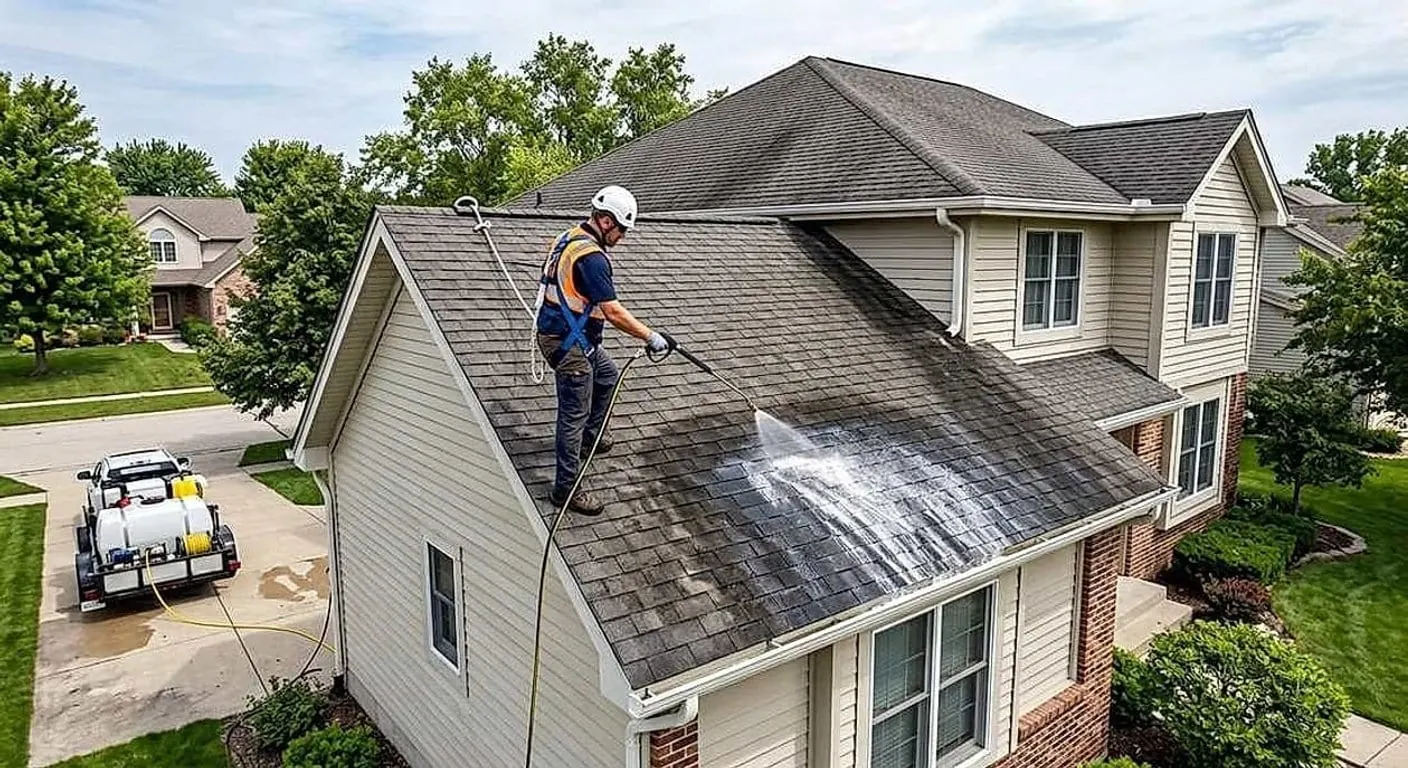 Roof Soft Washing in Green Bay, WI